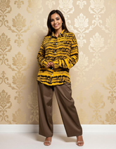 Safari Edge Printed Crepe Silk shirt