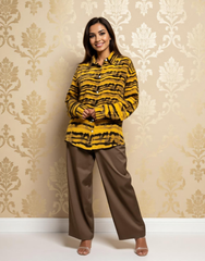 Safari Edge Printed Crepe Silk shirt