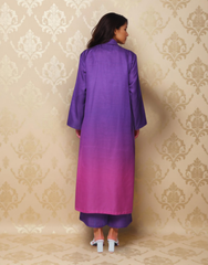 Aubergine Aura Satin Value Added Kurta Set