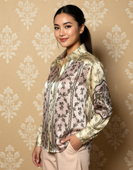 Print Story Printed Satin Shirt