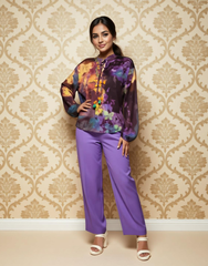 Print Pop Printed Crepe Silk Top