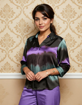 Core Hue Printed Satin Shirt