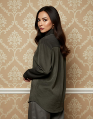 Blackout Basic Viscose Embroidered Shirt