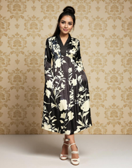 Boho Bloom Printed Satin Dress