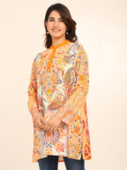 Orange Whimsical Blooms Tunics