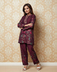 Royal Rouge Viscose Value Added coord set