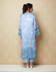 Ocean Haze Satin Value Added Kurta Set