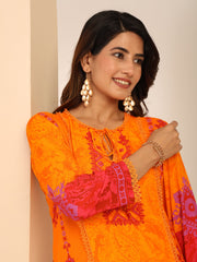 Orange Tropical Fleur Tunics