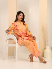 Orange Radiant Blooms Co-ord