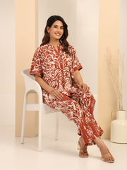 Brown Dreamy Blooms Co-ord