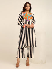 Midnight Stripes Kurta Set