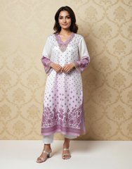 Snowflake Satin Value Added Kurta Set