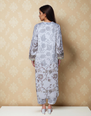 Cream Reverie Satin Value Added Kurta set