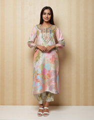 Mint Whisper Viscose Value Added Kurta Set