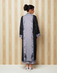 Moonlit Noir Linen Value Added Kurta Set