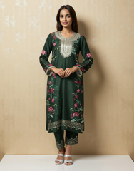 Green Allure Viscose Value Added Kurta set