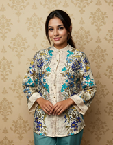 Petal Pop Printed Viscose Shirt