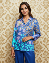 Pattern Play Printed Satin Shirt