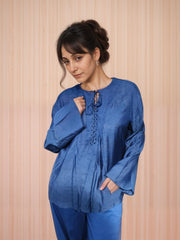 True Blue Essential Solid Viscose Top
