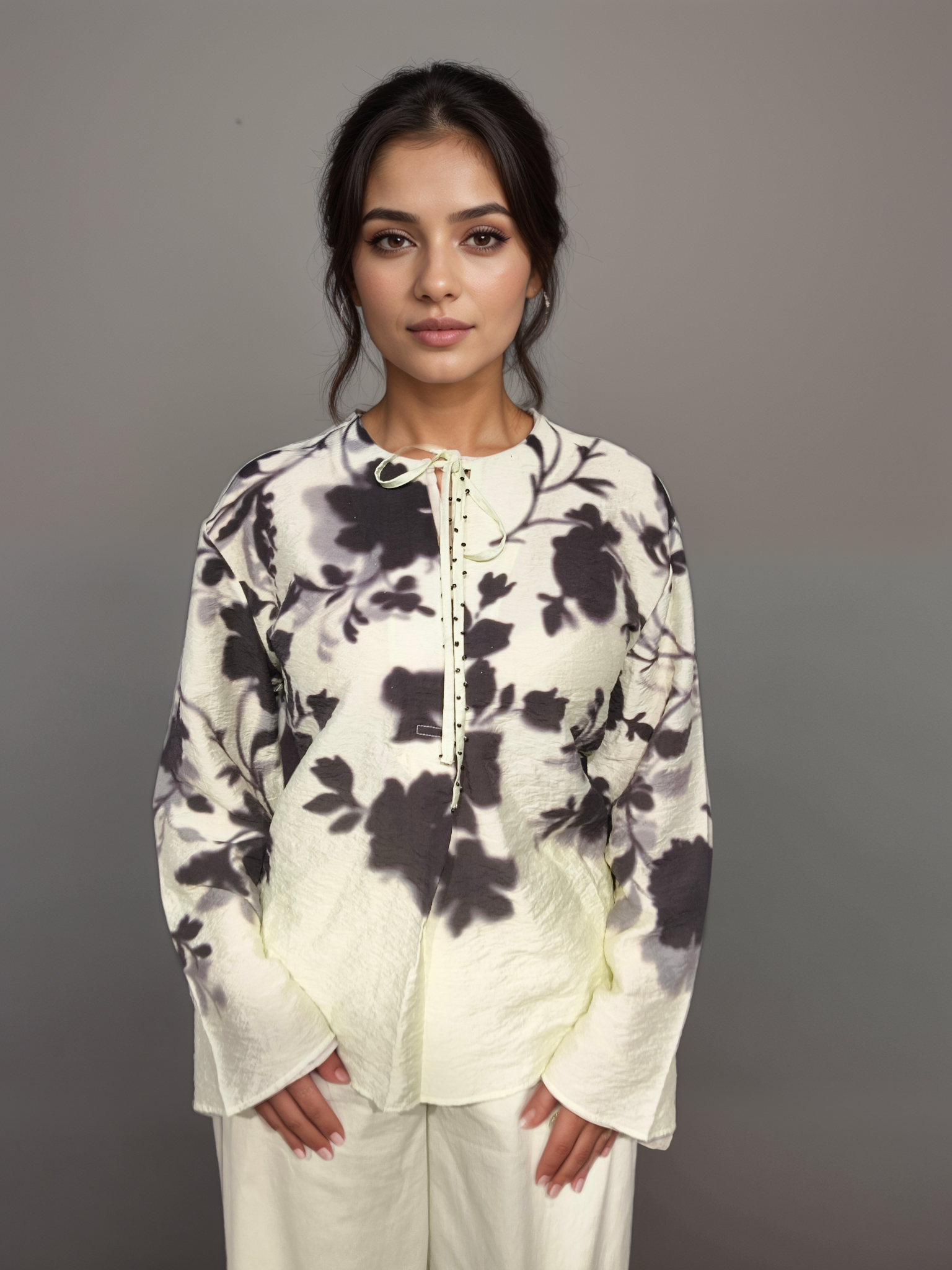 Vivid Bloom Printed Viscose Top