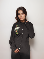 Blackout Basic Viscose Embroidered Shirt