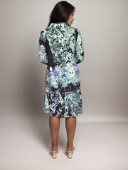 Midnight Petals Printed viscose Dress