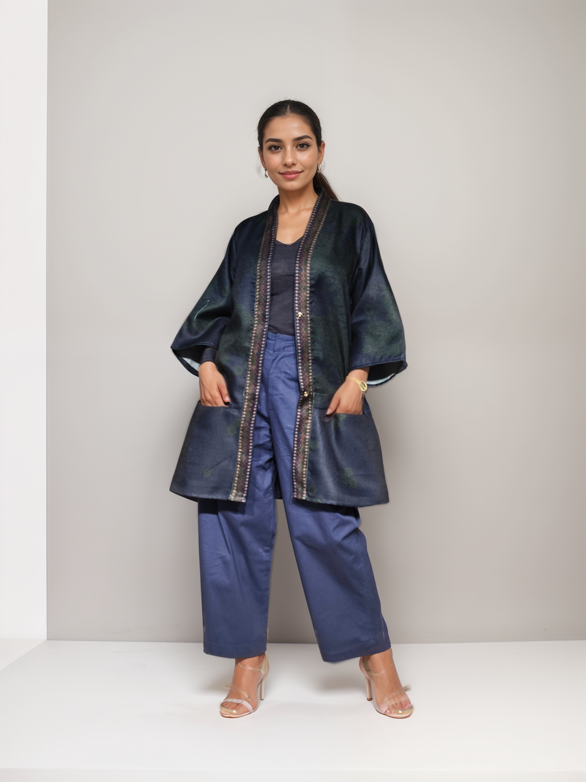 Print Storm printed viscose Jacket