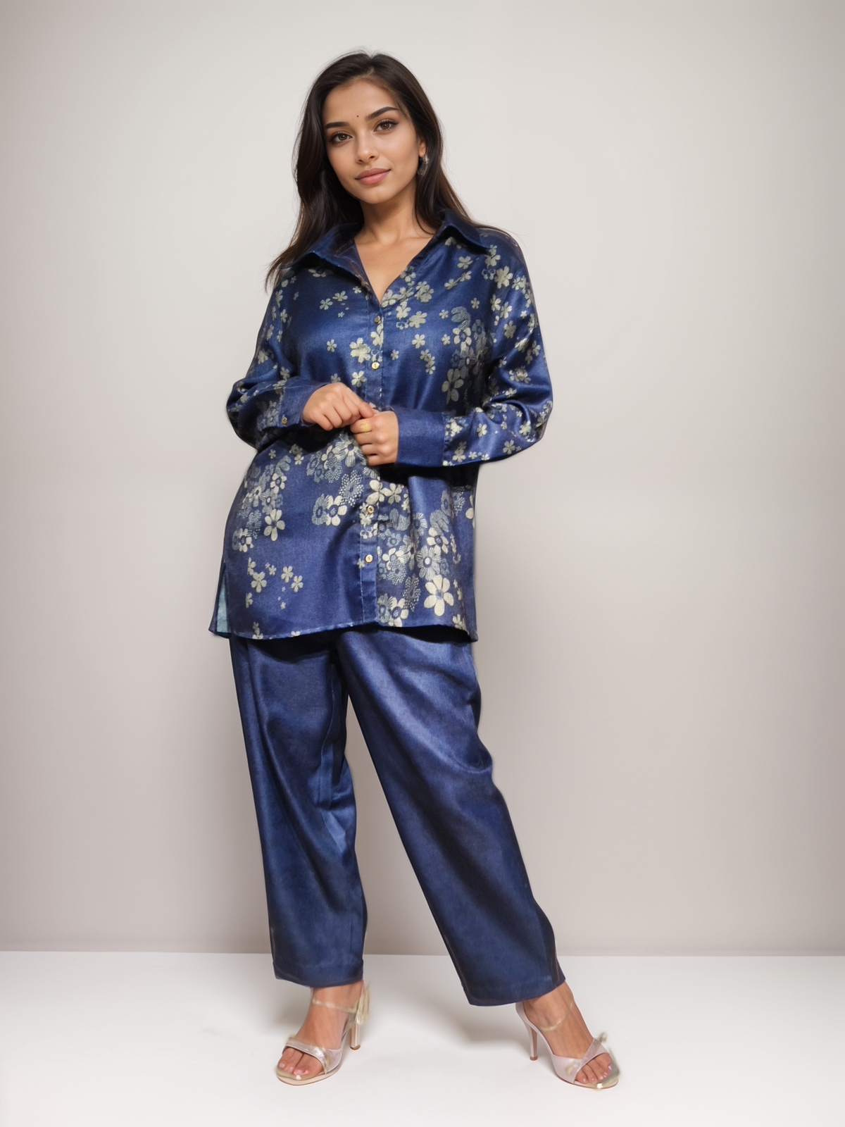 Sapphire Muse printed viscose Coord Set
