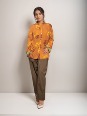 Floral Fusion Viscose Embroidered Shirt