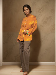 Floral Fusion Viscose Embroidered Shirt