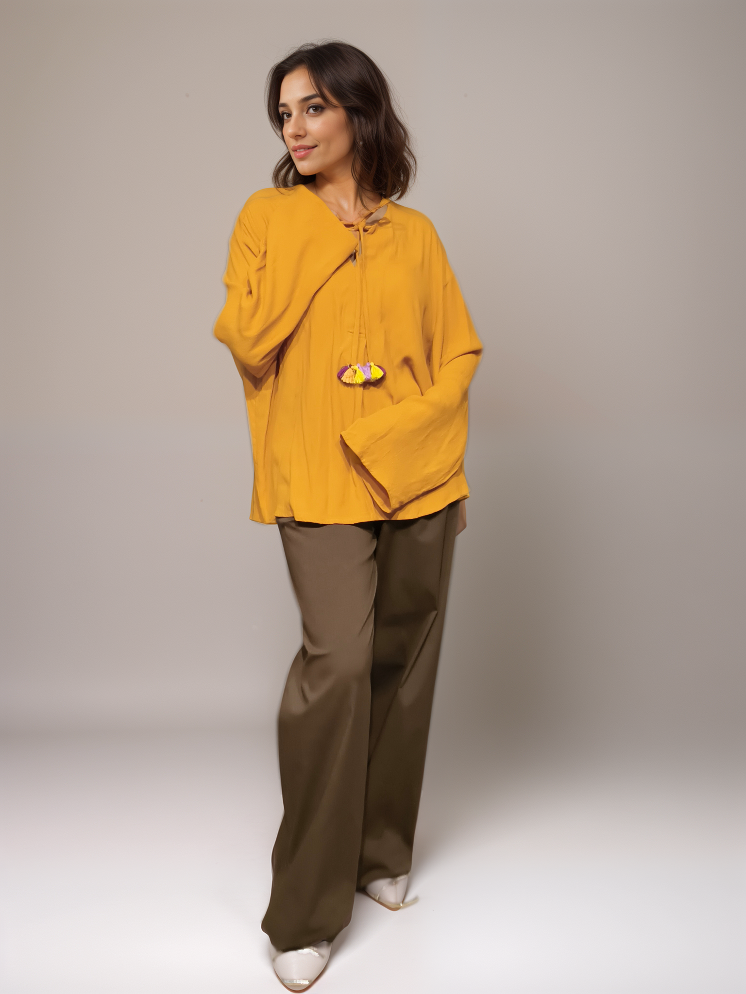 Buttercup Basic Solid Viscose Top