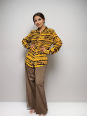 Safari Edge Printed Crepe Silk shirt