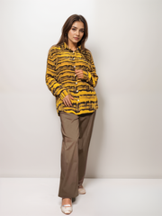 Safari Edge Printed Crepe Silk shirt
