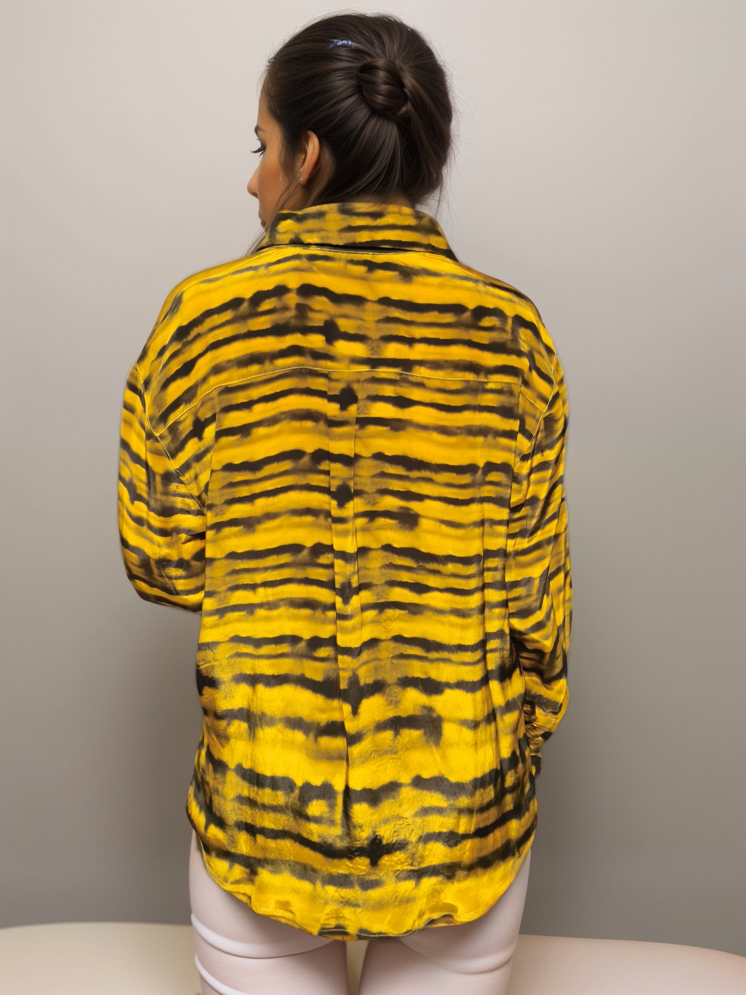 Safari Edge Printed Crepe Silk shirt