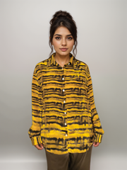 Safari Edge Printed Crepe Silk shirt