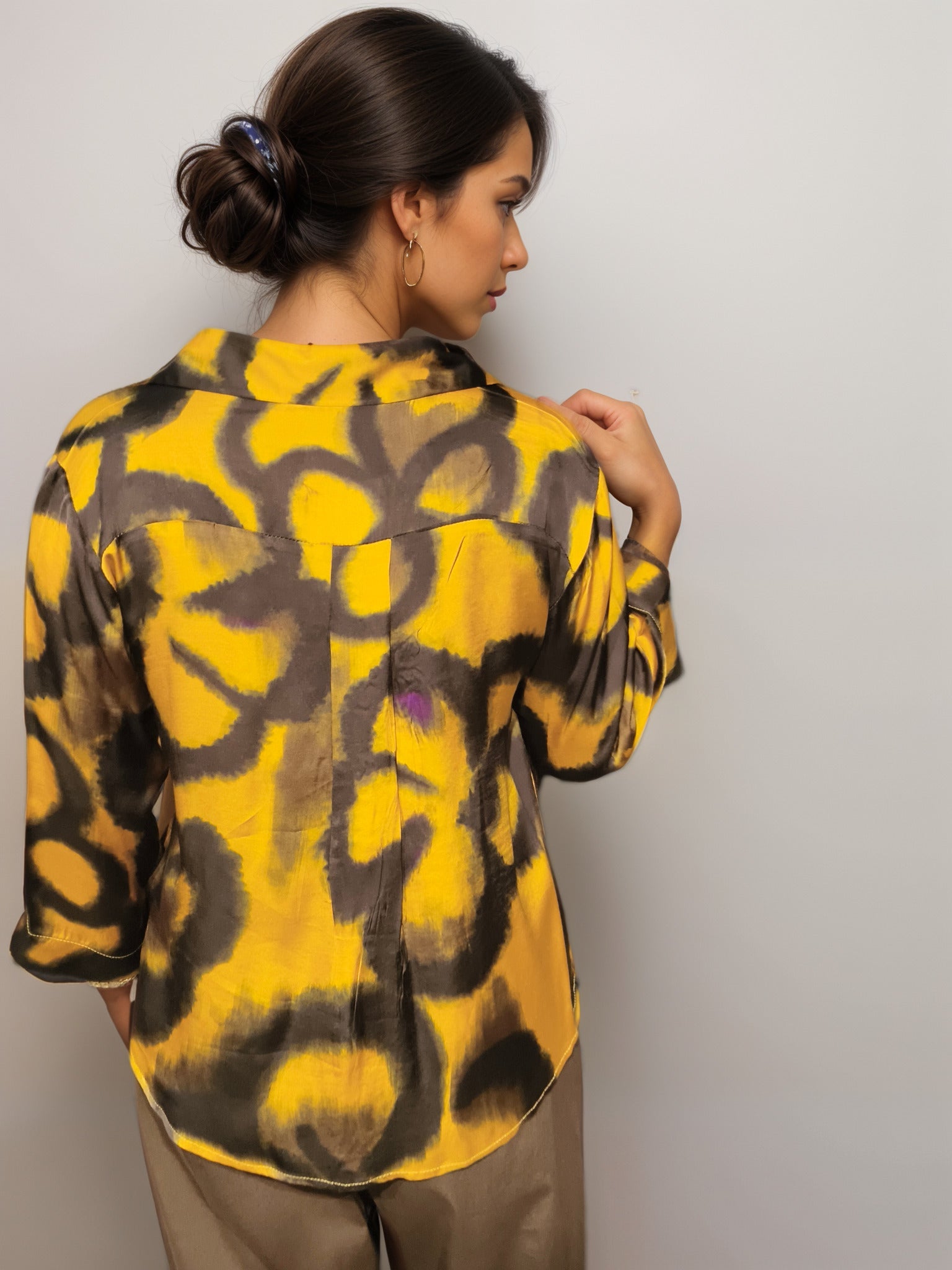 Timeless Touch printed satin Shirt