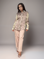 Print Story Printed Satin Shirt