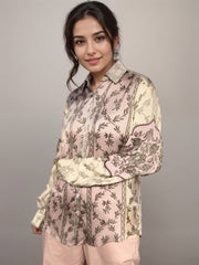 Print Story Printed Satin Shirt
