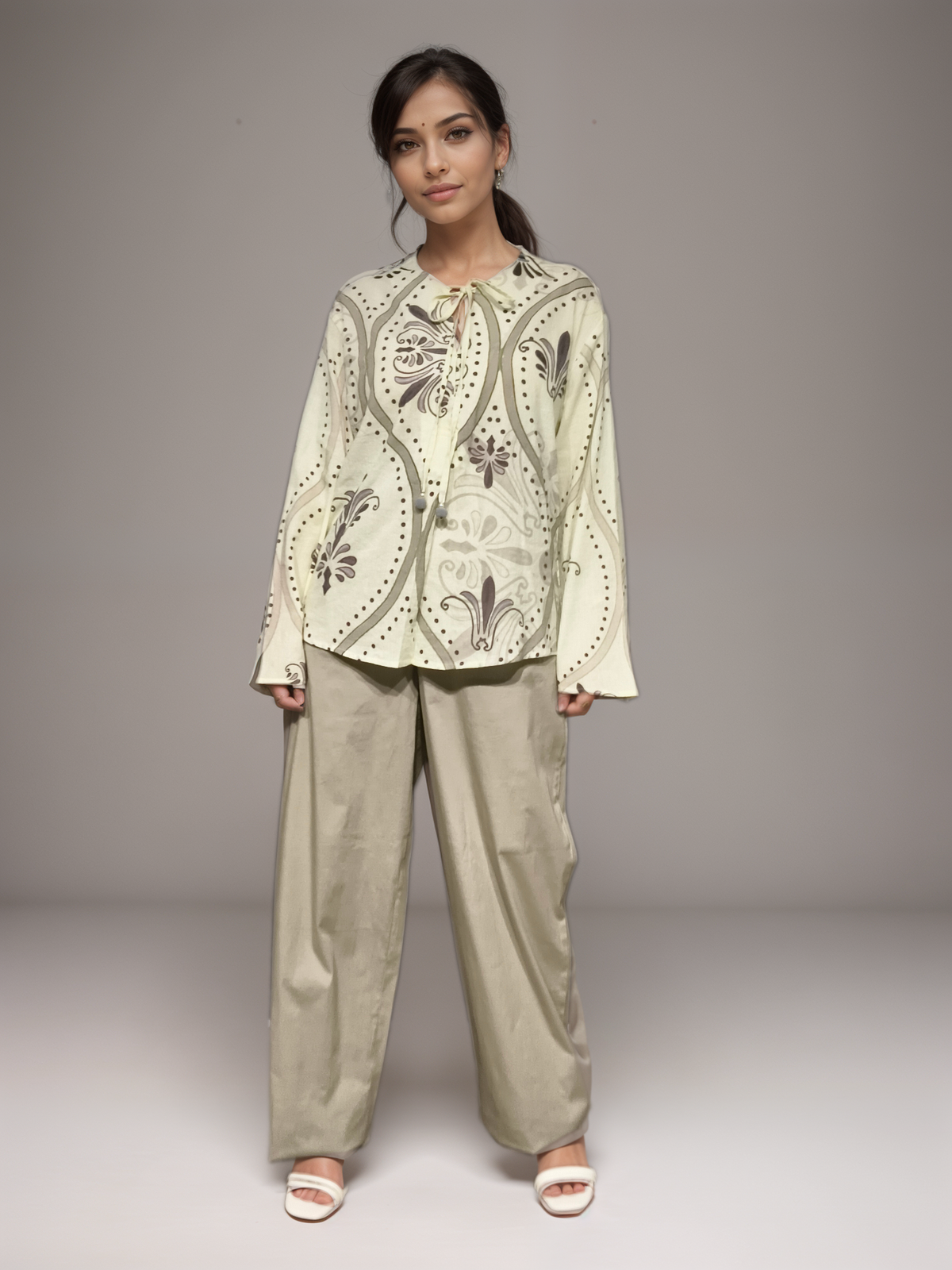 Graphic Pulse Viscose Printed Shirt