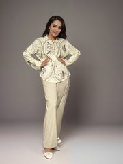 Graphic Pulse Viscose Printed Shirt