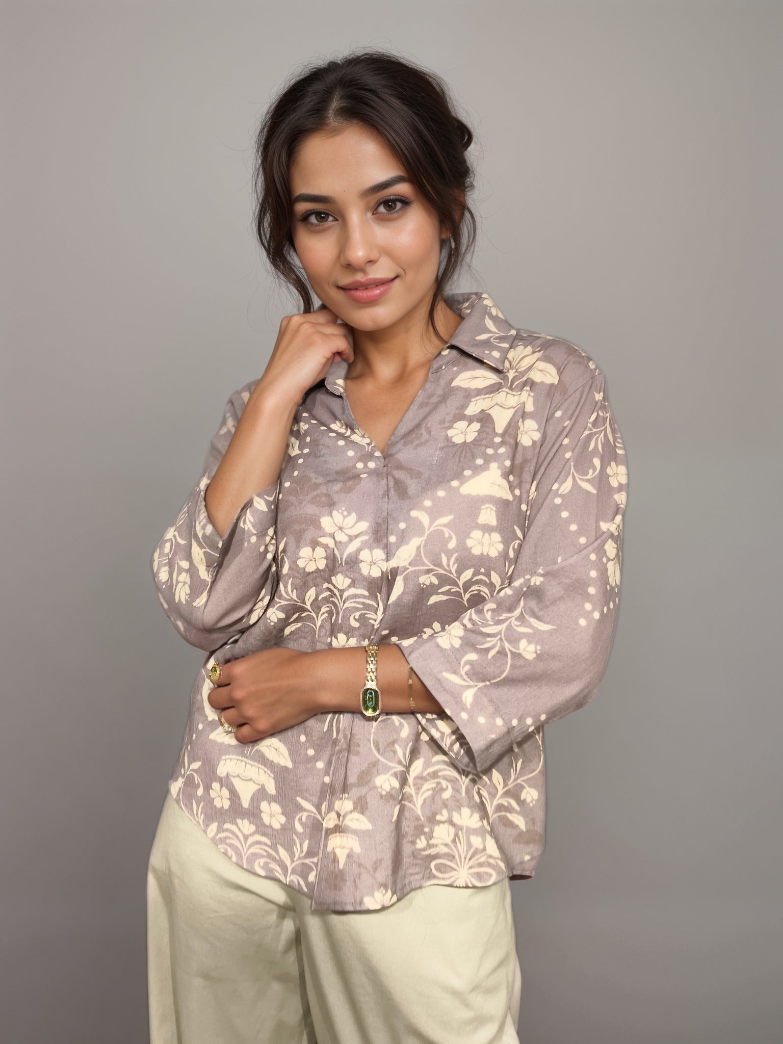 Printscape Viscose Printed Shirt