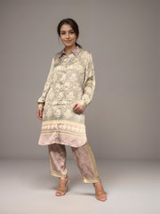 Vivid Verse Printed Satin Co-ord
