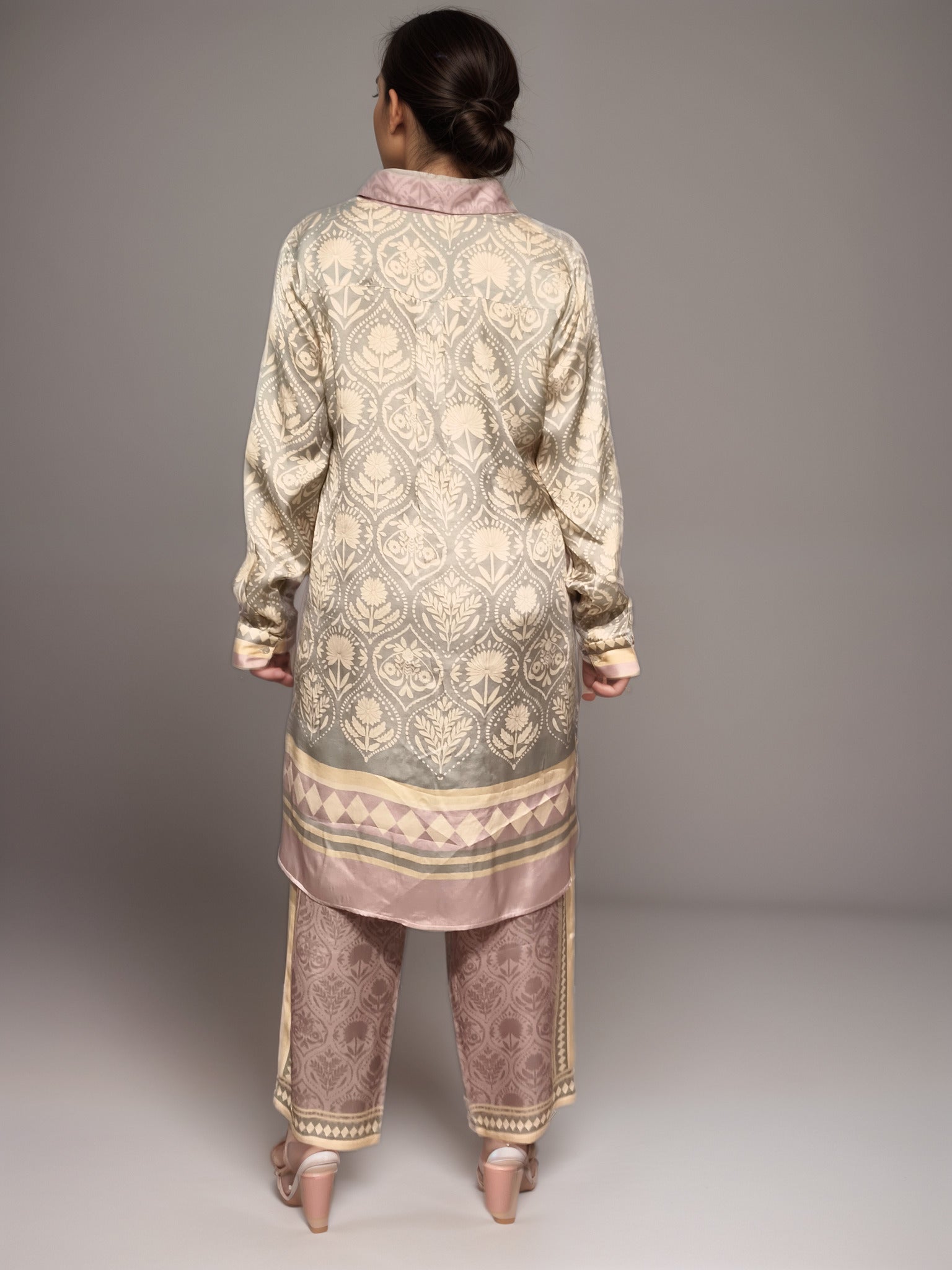 Vivid Verse Printed Satin Co-ord