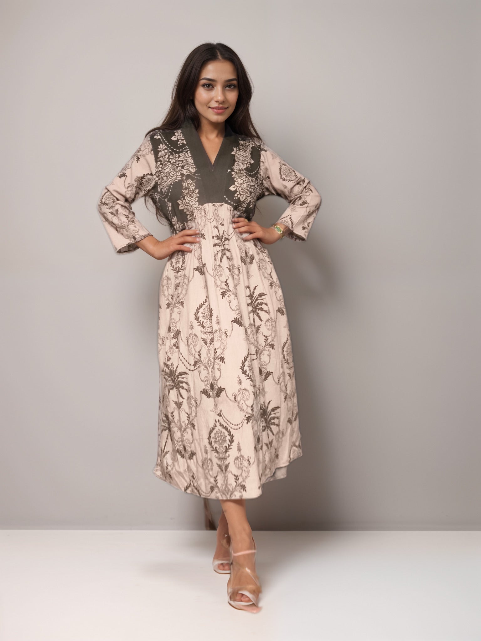 Meadow Mist Printed Viscose Dress