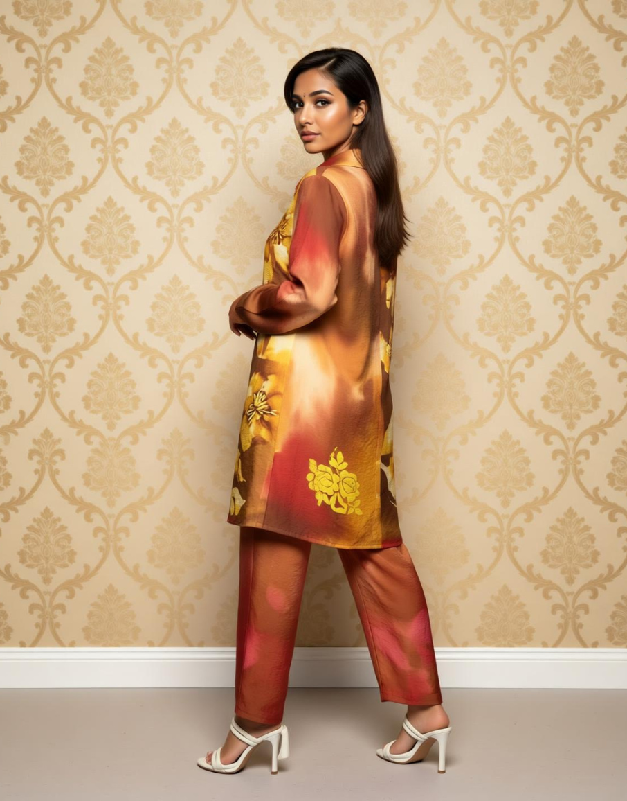 Floral Fusion Printed Viscose Coord Set