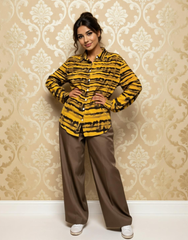 Safari Edge Printed Crepe Silk shirt