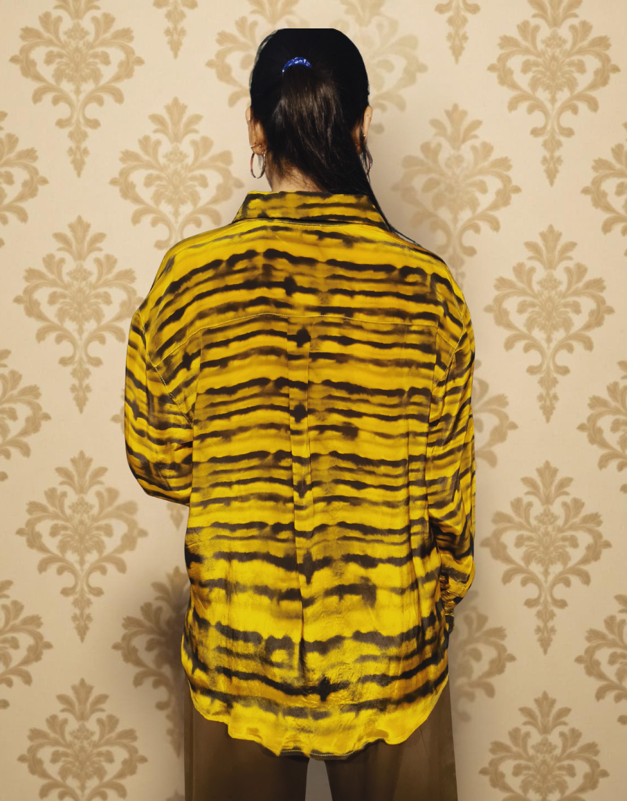 Safari Edge Printed Crepe Silk shirt