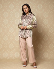 Print Story Printed Satin Shirt