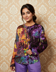 Print Pop Printed Crepe Silk Top