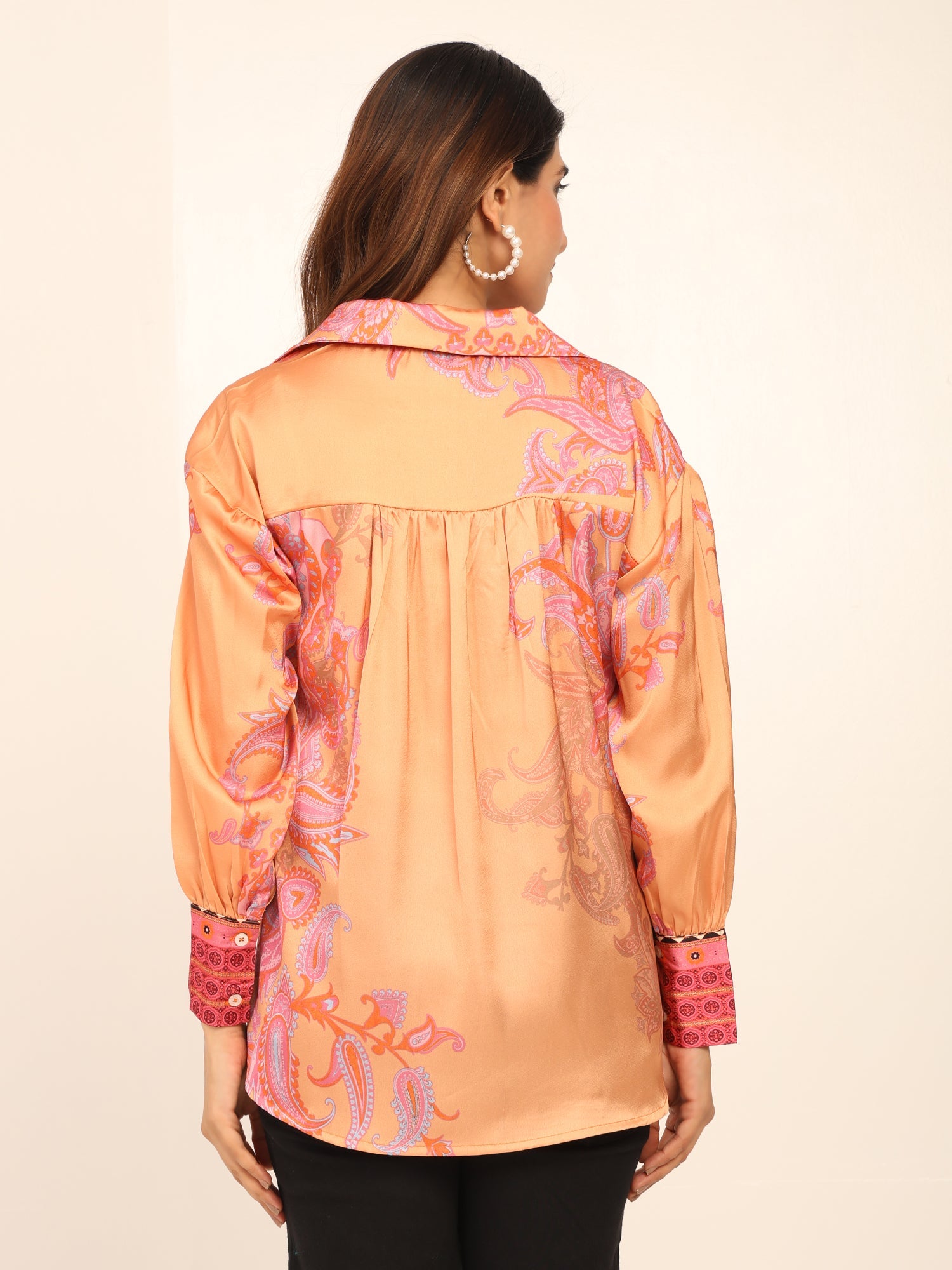 Orange Floral Radiance Shirt